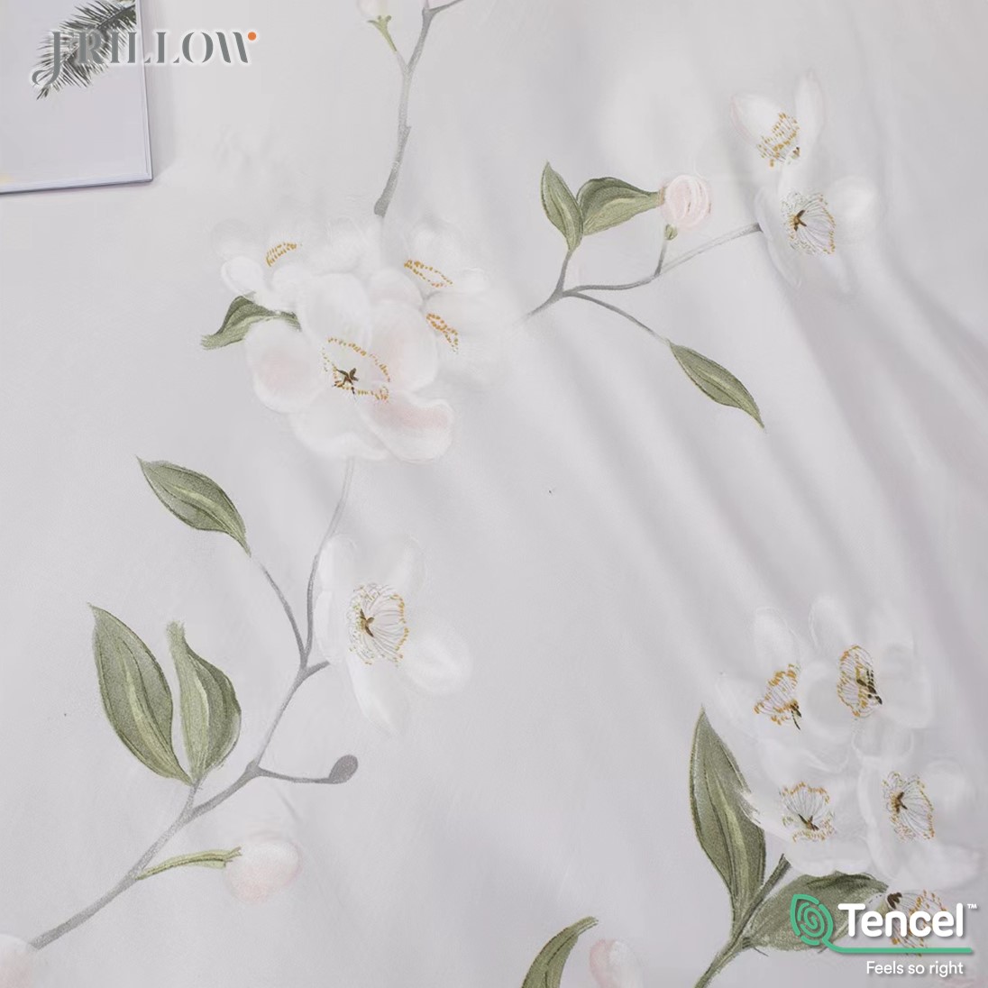 FRILLOW ชุดผ้าปูที่นอน TENCEL™ 1180TC 5 ฟุต (5 ชิ้น) สี LADY BLOOM_10